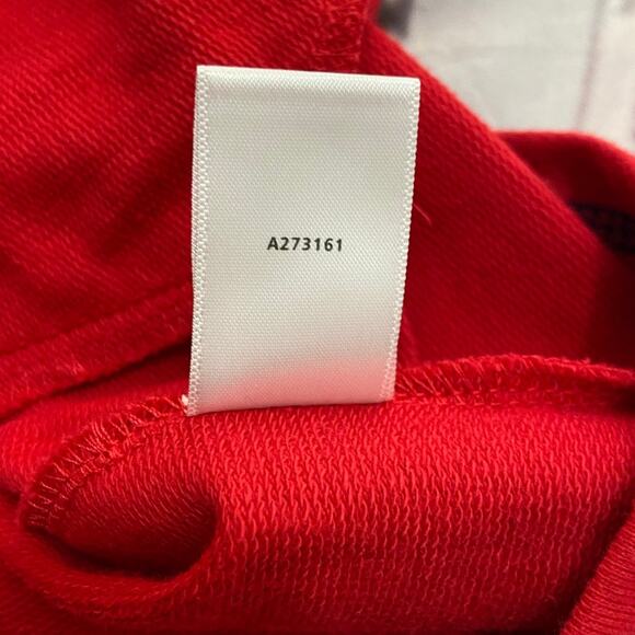 Quacker Factory Vest Womens L French Terry Rhinestone Zip Front Red Mock Neck - Picture 10 of 12